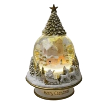 MusicBoxWorld Merry Christmas Lighted Snow Globe (63022)