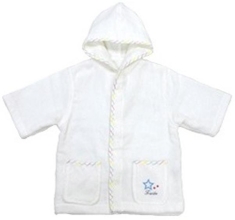 Baby robe with hood, Indian eco-cotton, Nishikawa™ Japan