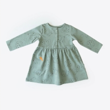 Детское зеленое платье, размер 74-80 см. KITIKATE (8422)