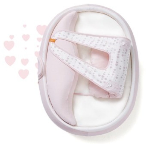 Cocoon mattress for newborns KOKONANNY Pink hearts