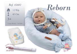 Куклы Кукла Reborn голубая одежда, 45см, Munecas De Cuna (42253)